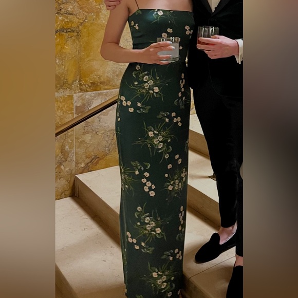 Reformation Dresses & Skirts - SOLD - Reformation Frankie Silk Green Dress - size 6